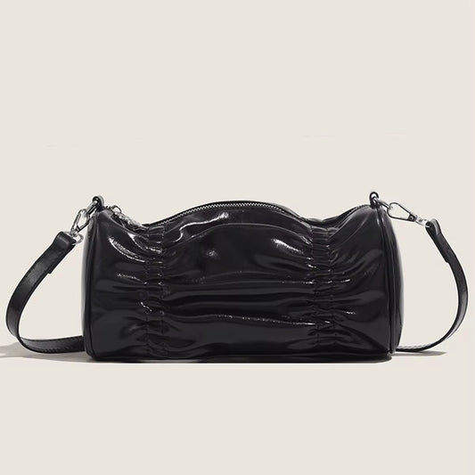 BLACK RUCHED BAG